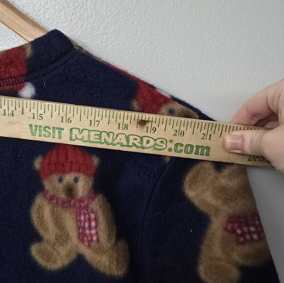 Fashion Bug Bear One Piece Fleece Jogger Pajamas Womens M Half Zip Oversized - Picture 11 of 11